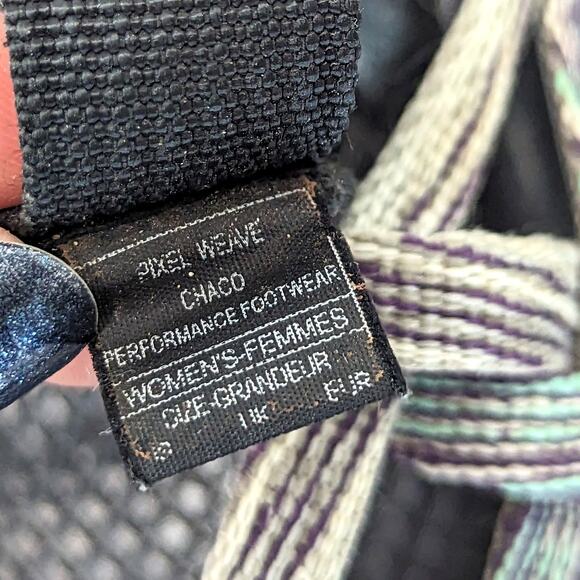 Chaco Womens ZX/2 Sandals Pixel Weave Classic Hiking Outdoor Gorpcore Toe Loop 8 - Picture 9 of 12